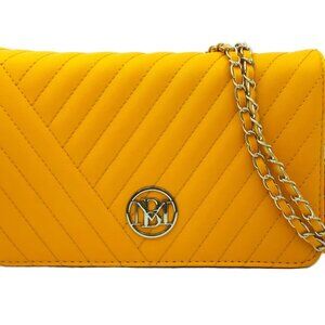 Badgley Mischka diagonal quilted